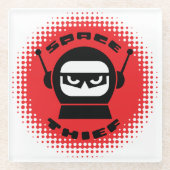 GlasUntersetzer mit Raum-Dieb-Logo (Vorderseite)