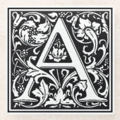 Glasuntersetzer - Monogramm A Initiale (Vorderseite)