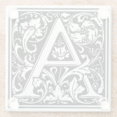 Glasuntersetzer - Monogramm A Initiale (Rückseite)