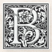 Glasuntersetzer - Monogramm B Initiale (Vorderseite)