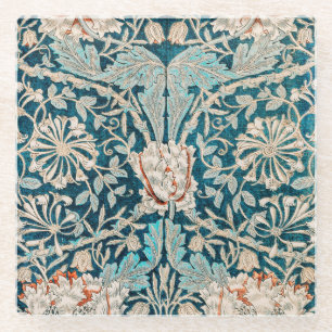 Glasuntersetzer: WILLIAM MORRIS : HONEYSUCKLE Glasuntersetzer