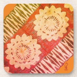 Glasunterteil aus hartem Kunststoff. TAPA Orange Getränkeuntersetzer