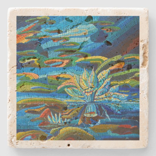 Glasunterteil aus Stein - Doppelte Anziehung Steinuntersetzer (Vorderseite)