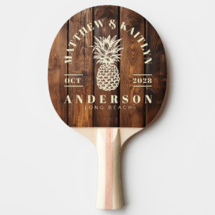 Glasur Flecken Bretter Tropische Ananas Hochzeit Tischtennis Schläger