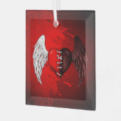 Glasur Halb-Engel-Dämon Ornament Aus Glas (Vorderseite links)