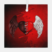 Glasur Halb-Engel-Dämon Ornament Aus Glas (Rückseite)