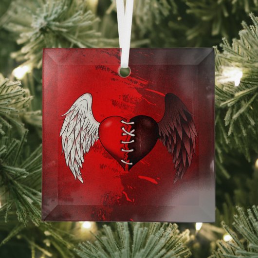 Glasur Halb-Engel-Dämon Ornament Aus Glas (Insitu)