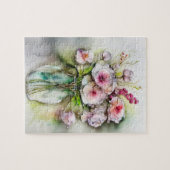 Glasvase mit Blume Puzzle (Horizontal)