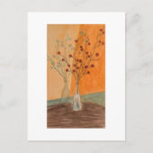 Glasvase oranges Thema Postkarte (Vorderseite)