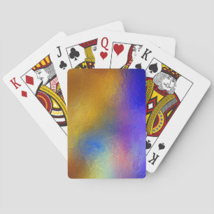 Glasverkleidung, durchsichtiges, farbiges, glänzen spielkarten