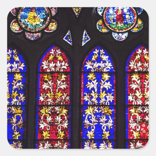 Glasverkleidung, Kirchenzubehör Quadratischer Aufkleber (Vorderseite)