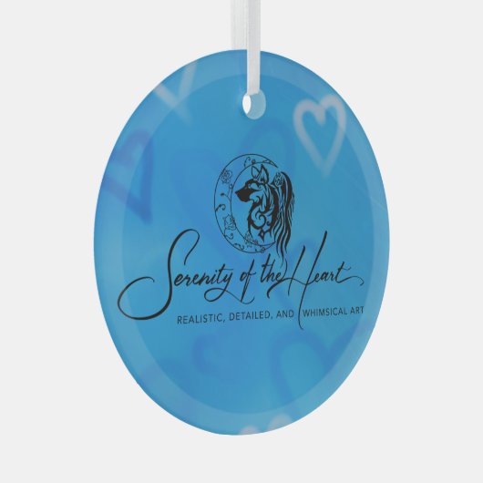 Glasverzierung - Herzlichkeit Ornament Aus Glas (Vorderseite Rechts)