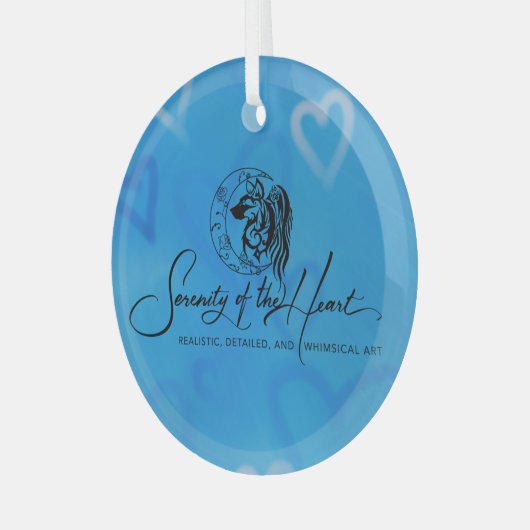 Glasverzierung - Herzlichkeit Ornament Aus Glas (Vorderseite links)