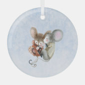 Glasverzierung - Weihnachtsmäuse Ornament Aus Glas (Vorderseite)