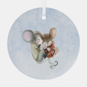 Glasverzierung - Weihnachtsmäuse Ornament Aus Glas (Rückseite)