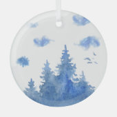 Glasverzierung - Winter Ornament Aus Glas (Vorderseite)