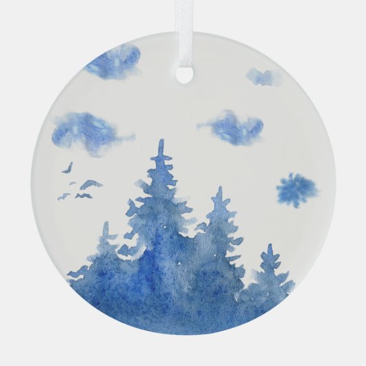 Glasverzierung - Winter Ornament Aus Glas (Rückseite)