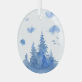 Glasverzierung - Winter Ornament Aus Glas (Vorderseite links)