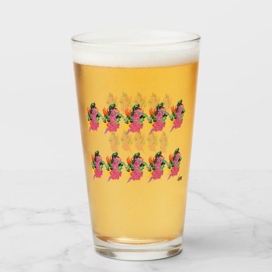 Glaswaren: Tropische Blume Glas (Vorne (Gefüllt))