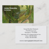 Glasweinberg des weißen Weins Visitenkarte (Vorne/Hinten)