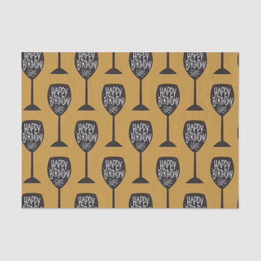 GLASWEINGLASGLAS - MODERNES Party Seidenpapier (Vorderseite)