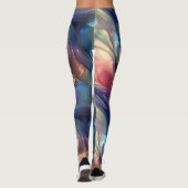 Glaswellen Abstrakt Leggings (Rückseite)