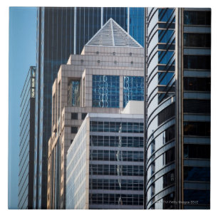 Glaswolkenkratzerlinie Chicago finanziell Fliese