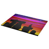 Glaszuschnitt Coyote Sunset Schneidebrett (Ecke)