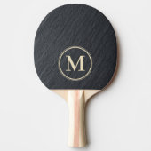 Glatt Dunkler Granit Monogramm Tischtennis Schläger (Vorderseite)