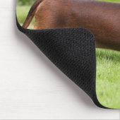 Glatt-haarige MiniaturDackel Mousepad (Ecke)