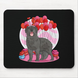 Glatt-haariger Retriever Herz Valentinstag Hund Mousepad