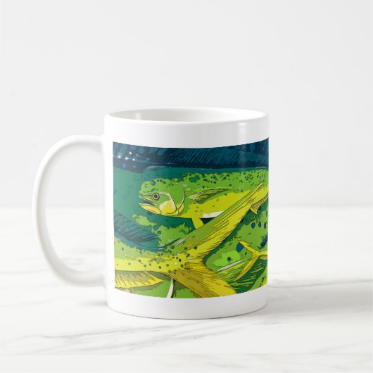 Glattbuttfische Grafik Kaffeetasse (Links)