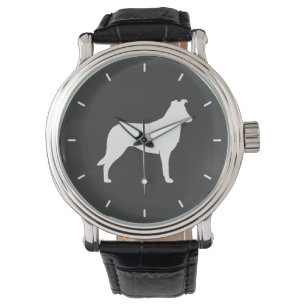 Glattcollie-Silhouette Armbanduhr