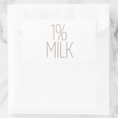 Glatte Bräune 1% Milch Rechteckiger Aufkleber (Tasche)