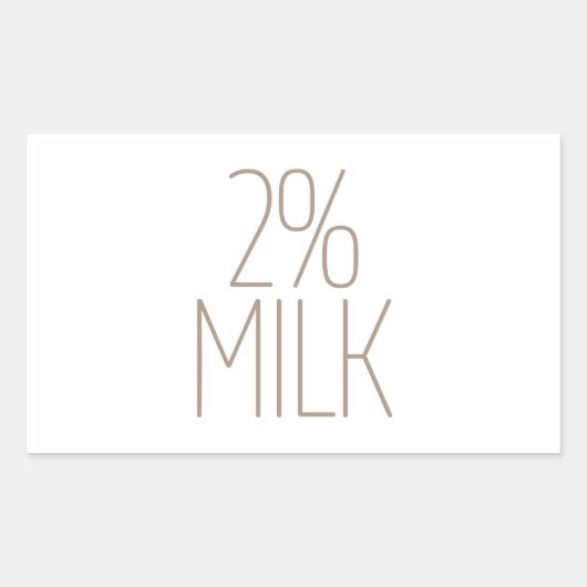 Glatte Bräune 2% Milch Rechteckiger Aufkleber (Vorderseite)