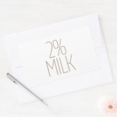 Glatte Bräune 2% Milch Rechteckiger Aufkleber (Umschlag)