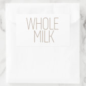 Glatte braune Vollmilch Rechteckiger Aufkleber (Tasche)