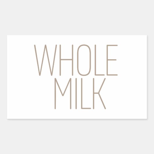 Glatte braune Vollmilch Rechteckiger Aufkleber (Vorderseite)