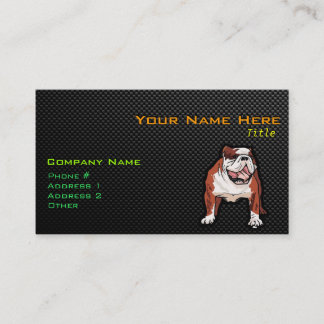 Glatte Bulldogge Visitenkarte