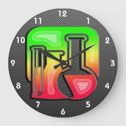 Glatte Chemie Große Wanduhr (Vorderseite)