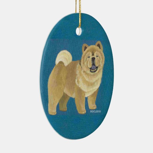 Glatte Chow-Chow Verzierung Keramik Ornament (Rechts)