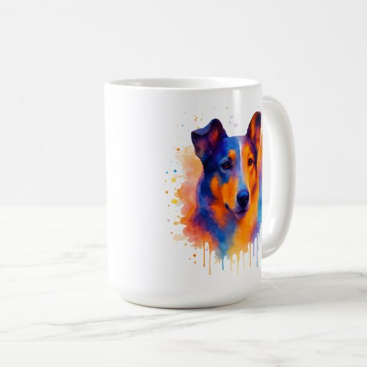 Glätte Collie Coffee Tasse (VorderseiteRechts)