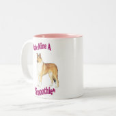 Glatte Collie-Geschenke Zweifarbige Tasse (Vorderseite Links)