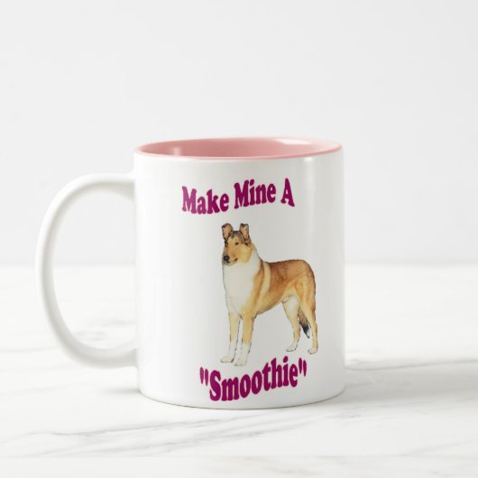 Glatte Collie-Geschenke Zweifarbige Tasse (Links)