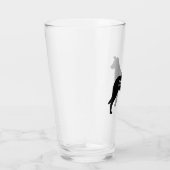 Glatte Collie-HundeSilhouette personalisiert Glas (Rechts)