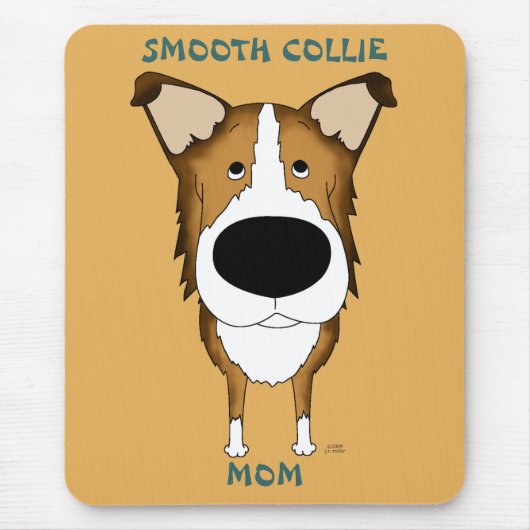 Glatte Collie-Mama Mousepad (Vorne)