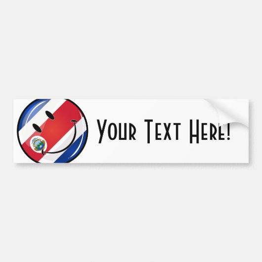 Glatte Costa Rican Flagge Autoaufkleber (Vorne)