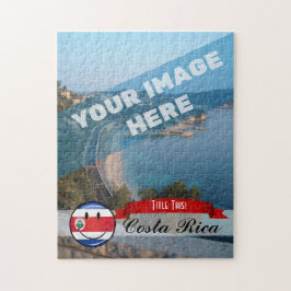 Glatte Costa Rican Flagge Puzzle