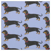 glatte Dackel Hund ... Illustrationsgewebe Stoff (Muster)