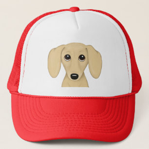 glatte Dackel Niedliche Dackel Hund Truckerkappe